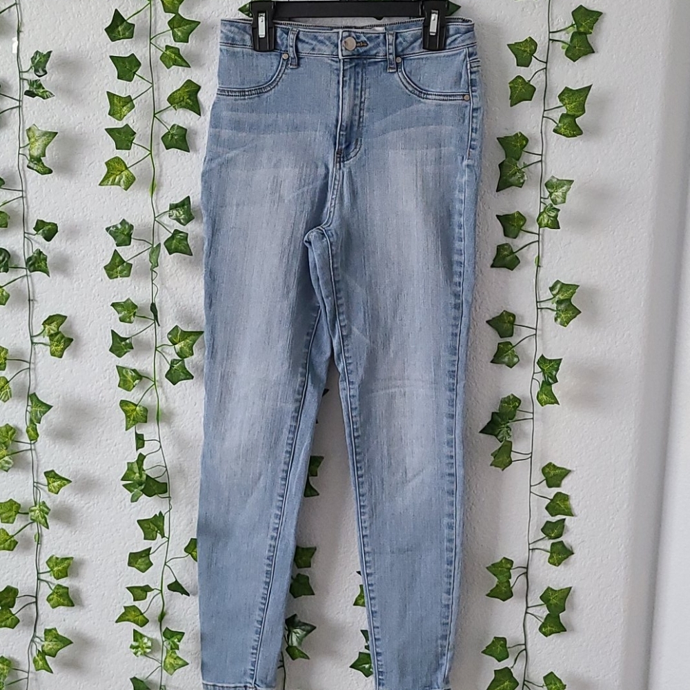RSQ Size 5 light wash super high rrize jeans